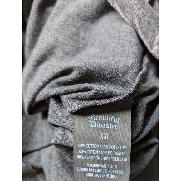 Beautiful Disaster Women's Slay Slash Shoulder Tee Dragons Size XXL - Picture 11 of 12